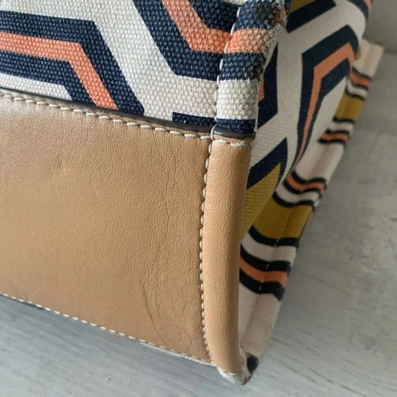 TORY BURCH X DAVID HICKS OCTAGON LARGE TOTE BAG